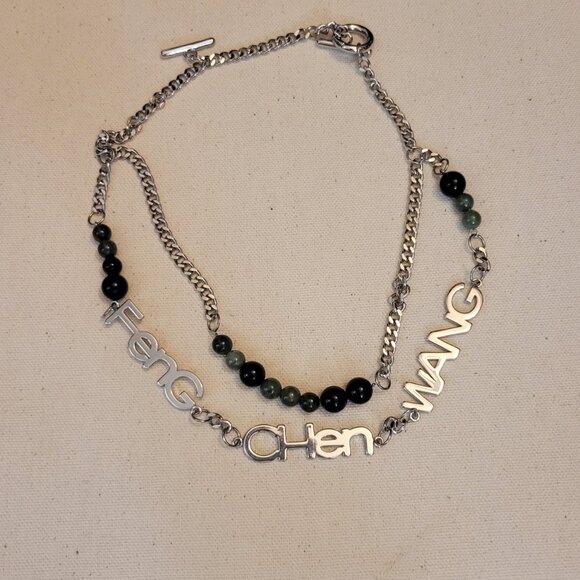 Limited Edition - Feng Chen Wang Jade and Onyx Toggle Necklace - Unisex - Picture 3 of 7